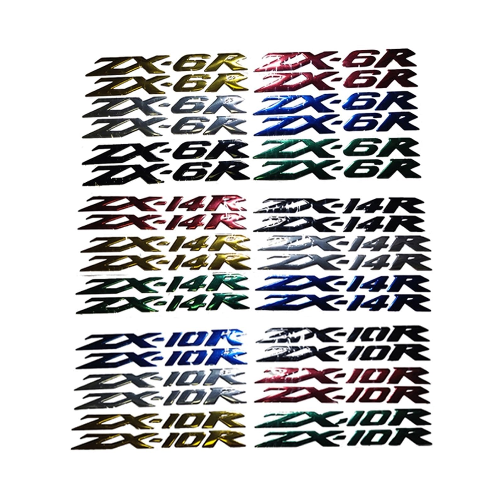 Motorcycle 3D Emblem Badge Decal Tank Ninja ZX-10R ZX-14R ZX-6R